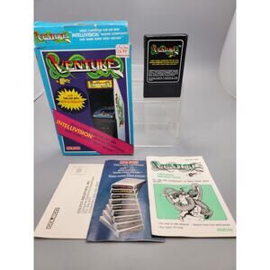 Venture Intellivision, 1983 Vintage Video Game Manual Rough Box Tested Working